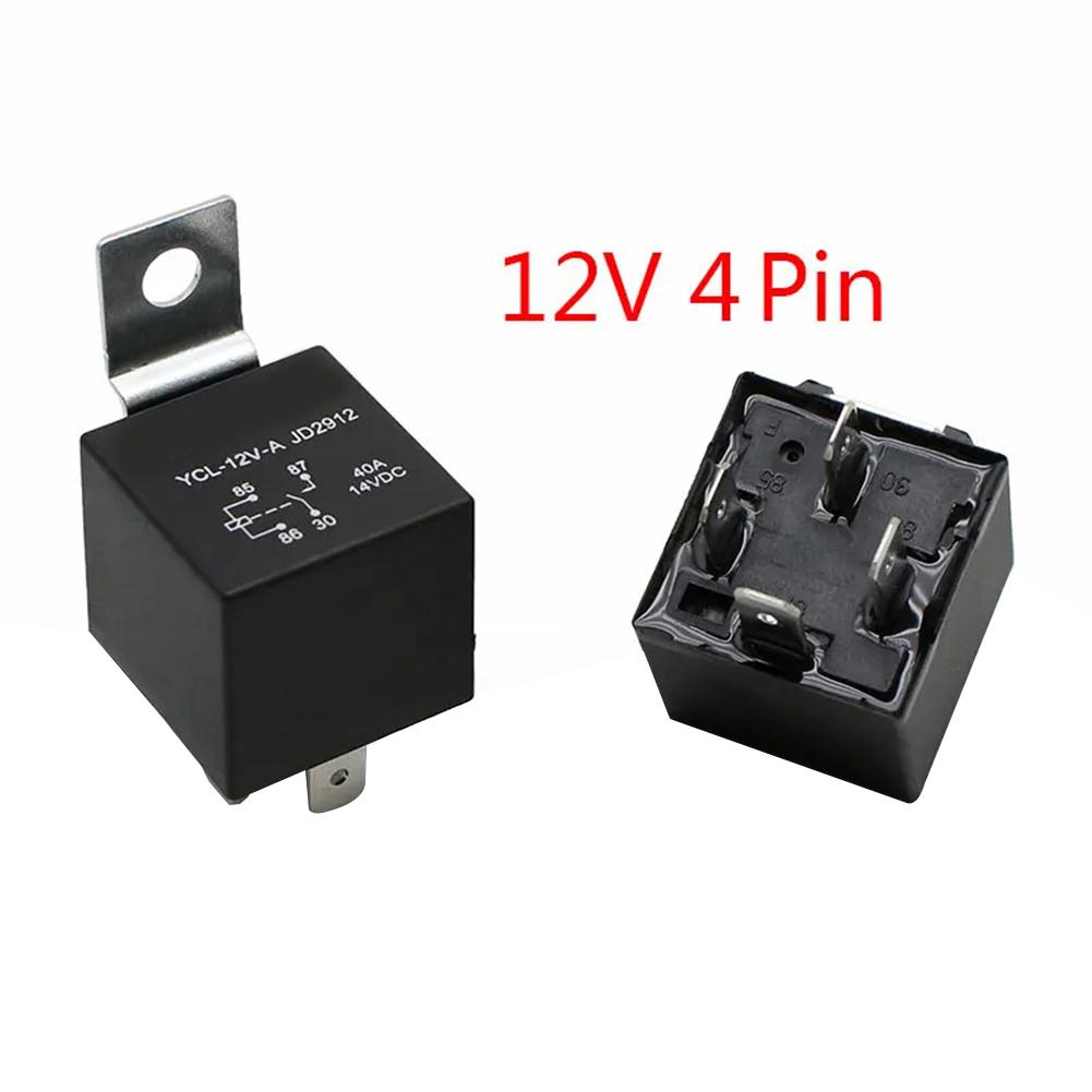 40A Normally Open Waterproof Relay Essential Component for Automotive Lighting and Fan Control in DC 12V/24V Vehicles