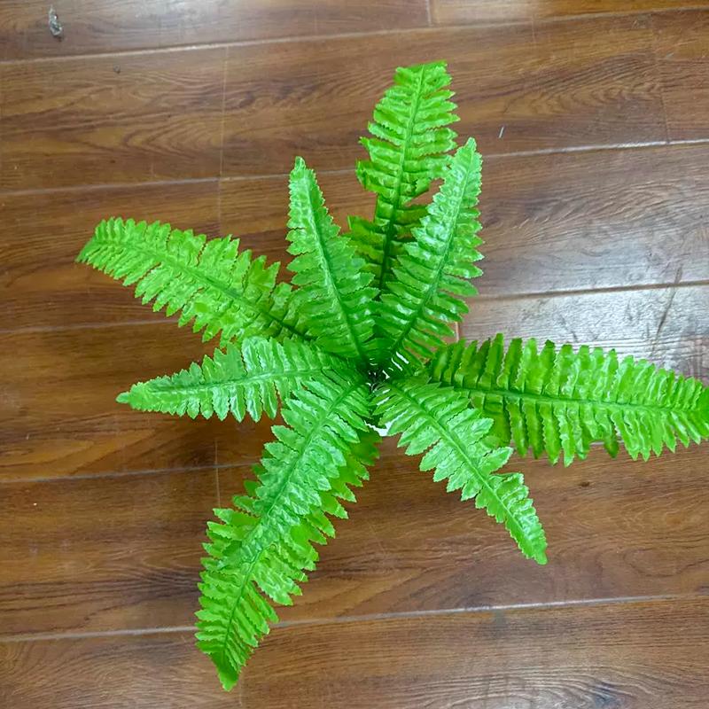 

1Pcs Artificial Large Palm Tree Tropical Fake Fern Leafs Silk Persian Leaves 9 Leave Wall Hanging Plants Home Garden Party Decor
