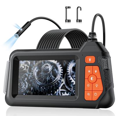 Průmyslový endoskop Borescope s duálním objektivem, 1080P HD Borescope kamera se světlem, Flexibilní vodotěsný inspekční Borescope pro instalatérství, Automobilový průmysl, Kanalizaci