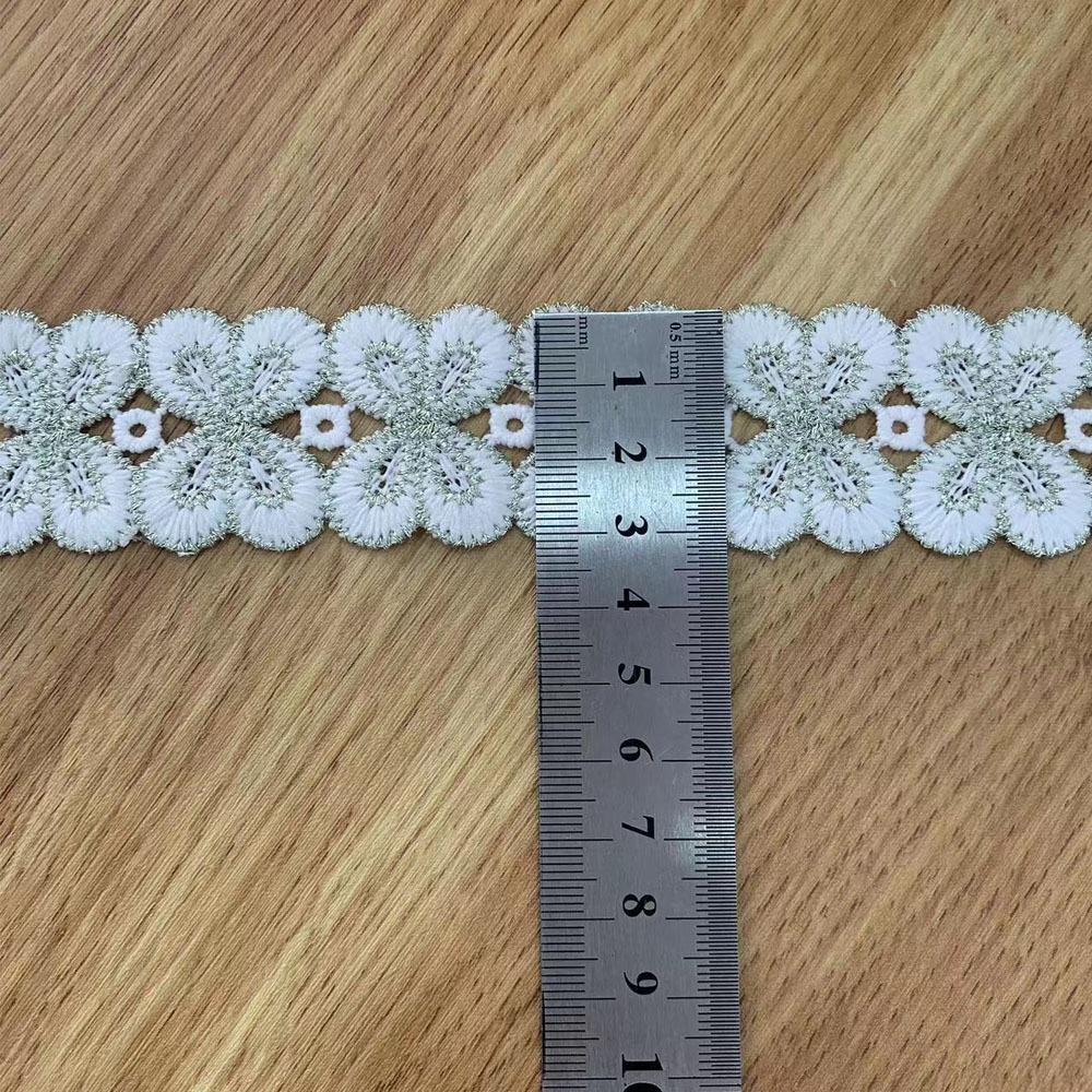 

15 Yards White Pearl Decor Curtain Beaded Fringe Trim Pleated Chiffon Butterfly Flower Needlework Lace Edge Trim 15 Yards