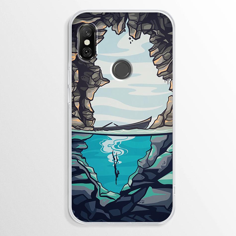 Funda para Xiaomi Redmi Note 6 Pro Mármol Transparente Suave TPU Cubierta Trasera Para Xiaomi Redmi Note 6 Note6 Pro Funda de Silicona Parachoques Fundas