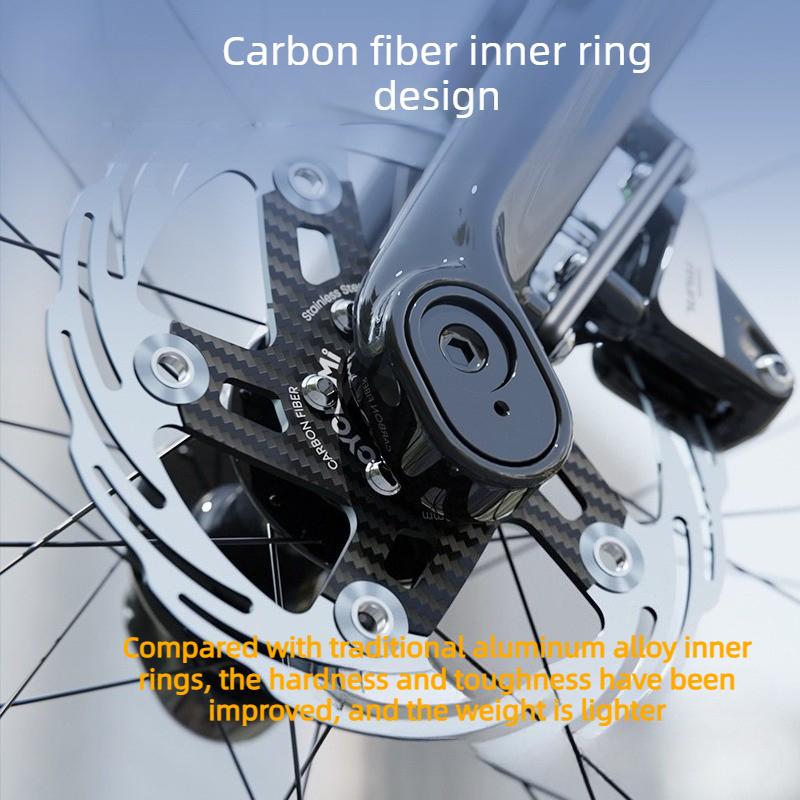 CYCLAMI Carbon Fiber Floating Bicycle Brake Disc Rotor Ultra - Light Heat Dissipation for Road Bike Disc Brakes 160mm - 180mm