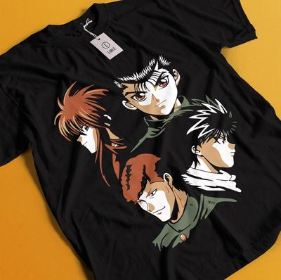 Yu Yu Hakusho T-Shirt Yusuke Urameshi Tshirt Kurama Kuwabara Hiel Anime Shirt