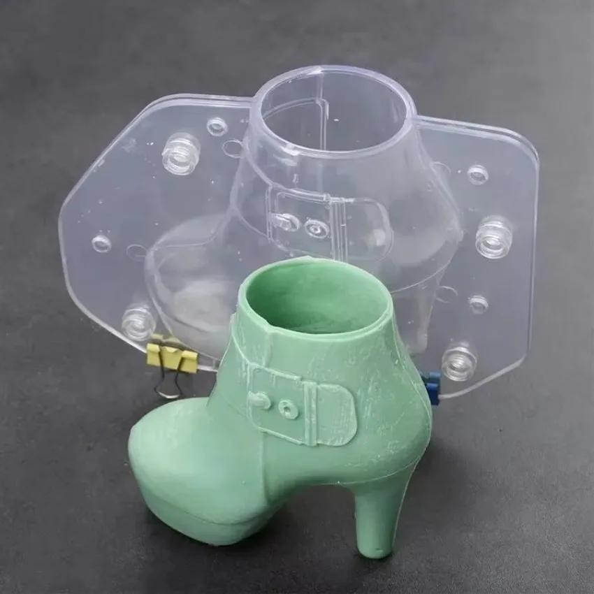 1 Pcs 3D Plastic Women's Boots New Chocolate Mold Cake Decoration Tool DIY Women's Shoes Candy Baking Mold