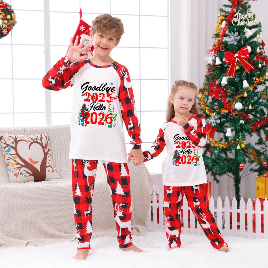 Prints Family Matching Long Sleeve Tops+Pants Set Family Matching Sets