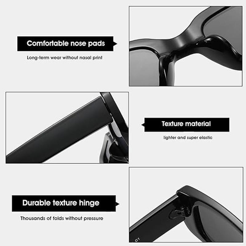 Compact Rectangle Sunglasses Female Oval Retro Brand Design Square Sun Eyeglasses For Female Shades Women Eyewear Anti-glare UV400