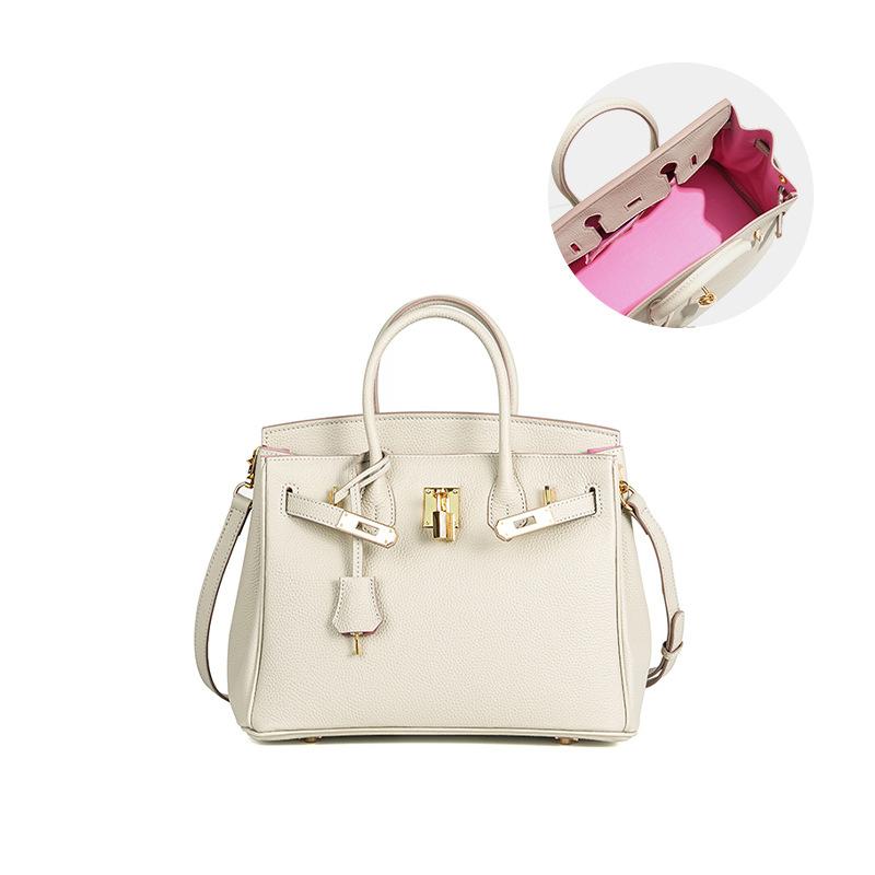 

Вощена нитка Того Верхній шар коров ячої шкіри Ручна робота Платинова сумка+шкіра з візерунком лічі Жіноча сумка Пряжка Висококласна сумочка 20x10x15cm