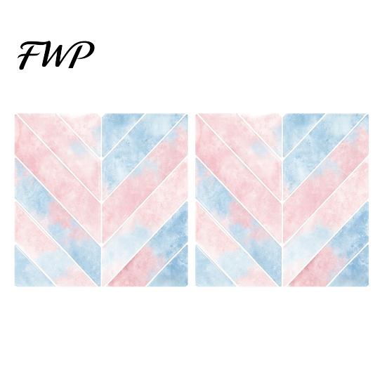 Oil-proof Tile Sticker 2 Pcs Wall Stickers, Peel And Stick Backsplash, Self Adhesive Floor Renovation Waterproof Kitchen Decals for Kitchen, Bathroom, J
