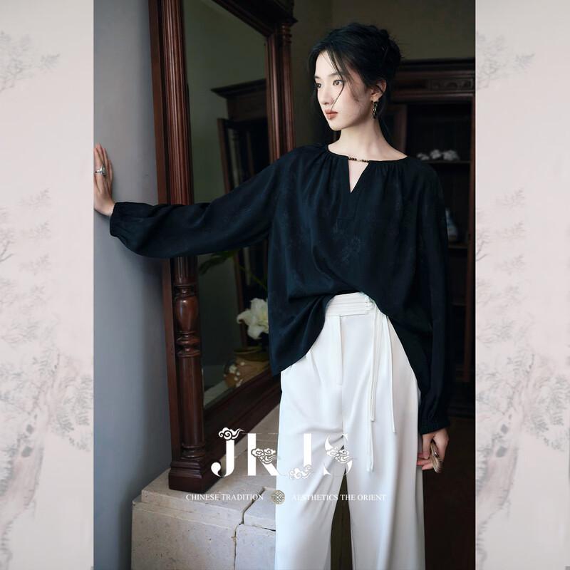 

JK&JS New Chinese Style Wide-Leg Casual Pants XL