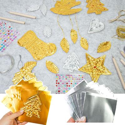 Aluminum Foil Craft Sheets 10Pc High-Ductility Art Supplies Art Project Aluminum Foil Sheets for Painting Engraving Decor Crafts