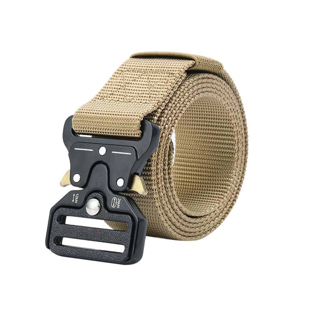 Men’s Buckle Belt – Alloy Buckle Nylon Belt, Multi-Purpose Canvas Belt for Outdoor, EDC, and Military Use