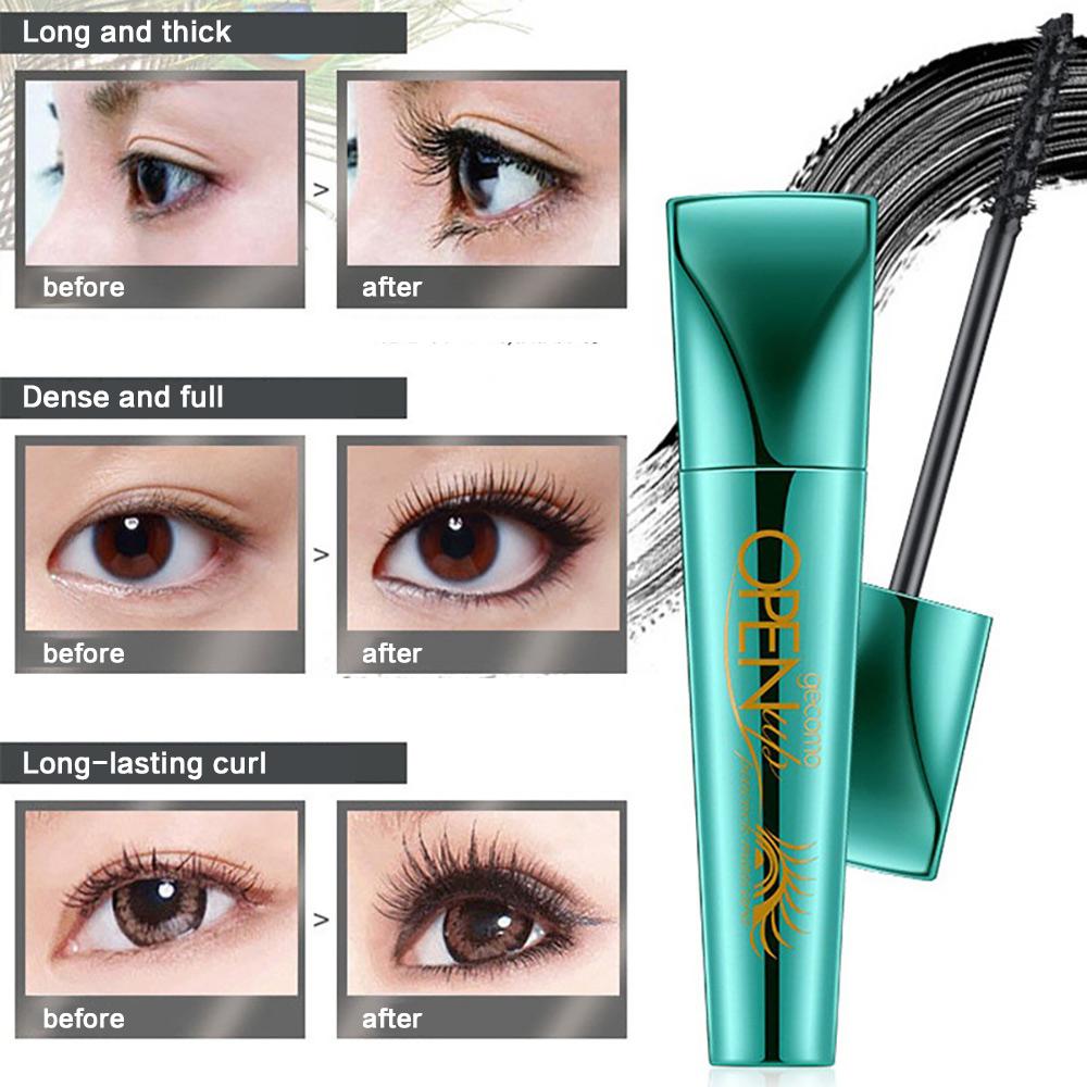 GECOMO Wasserfeste Volumizing Mascara Curly Wischfest Natürliche Lange Wimpern Augen Make-Up Kosmetik