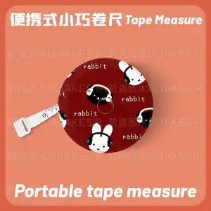 Kawaii Miffy Rabbit Tape Measure Cute Cartoon and Anime Peripheral Three-gauge Measuring Ruler Soft Leather Ruler Home