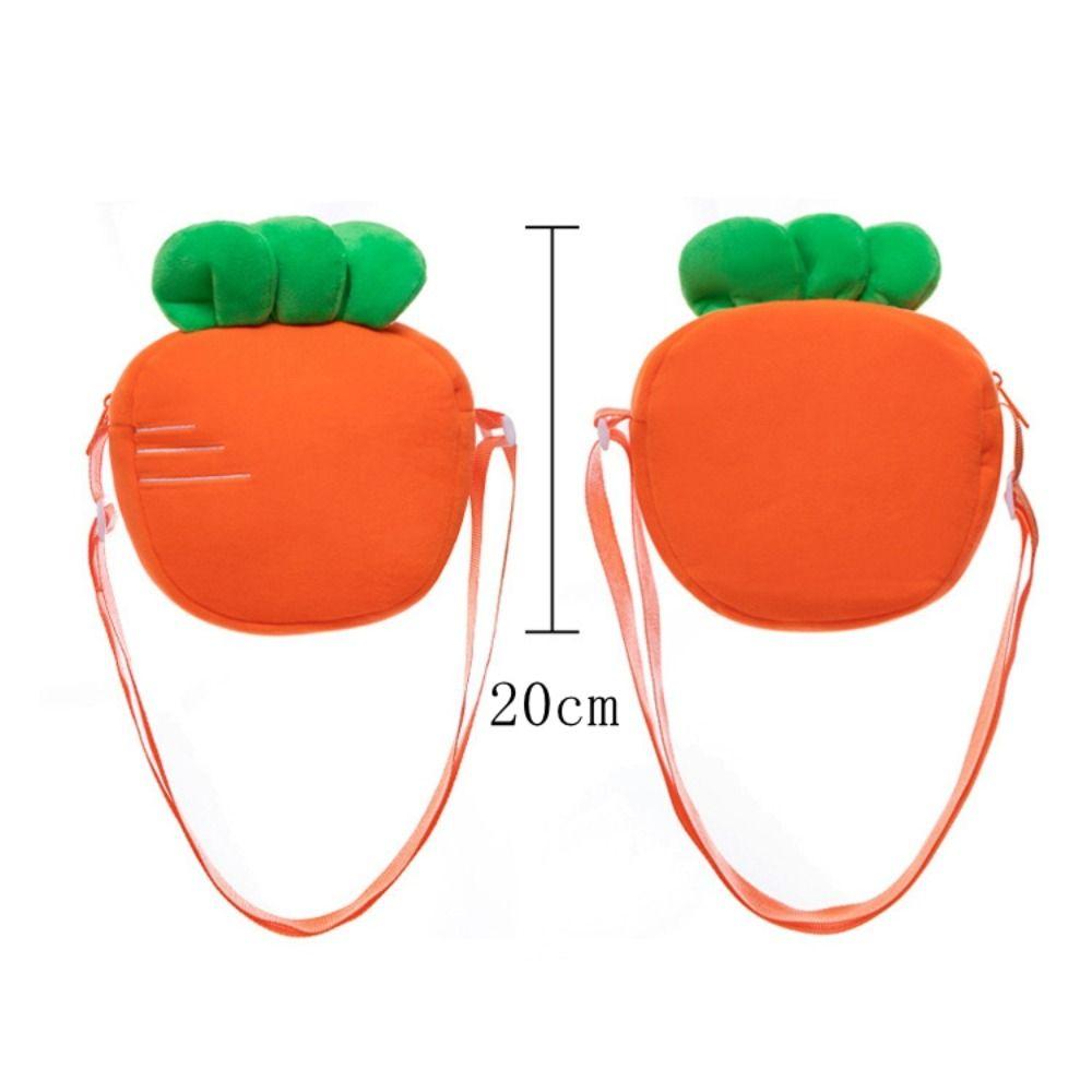 Trendy Fashion Carrot Plush Bag Simulation Carrot Fruit Plush Shoulder Bags  Girl