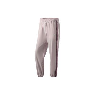 Li Ning Sports Fashion Series Side Panel Letter Logo Print Cuffed Sweatpants Women Sweatpants Light-Purple AYKR258-1