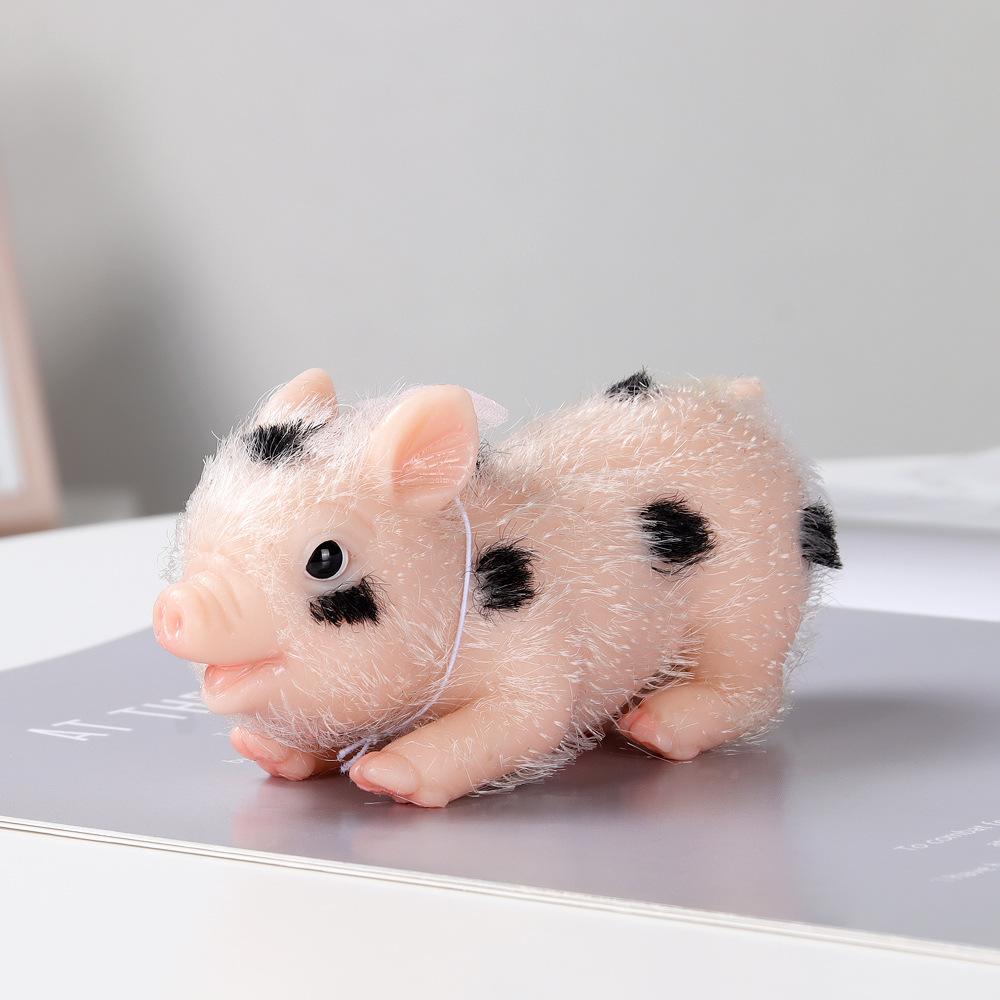 

Высокореалистичная плюшевая игрушка ручной работы из силикона с плюшевой текстурой для декомпрессии, милое и глупое поведение свиньи