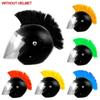 Mohawk Helmet Wig Cuttable Helmet Decorations Wigs Cockscomb Motocross Full Face Off Road Helmet Decoration Hair Sticker Paste