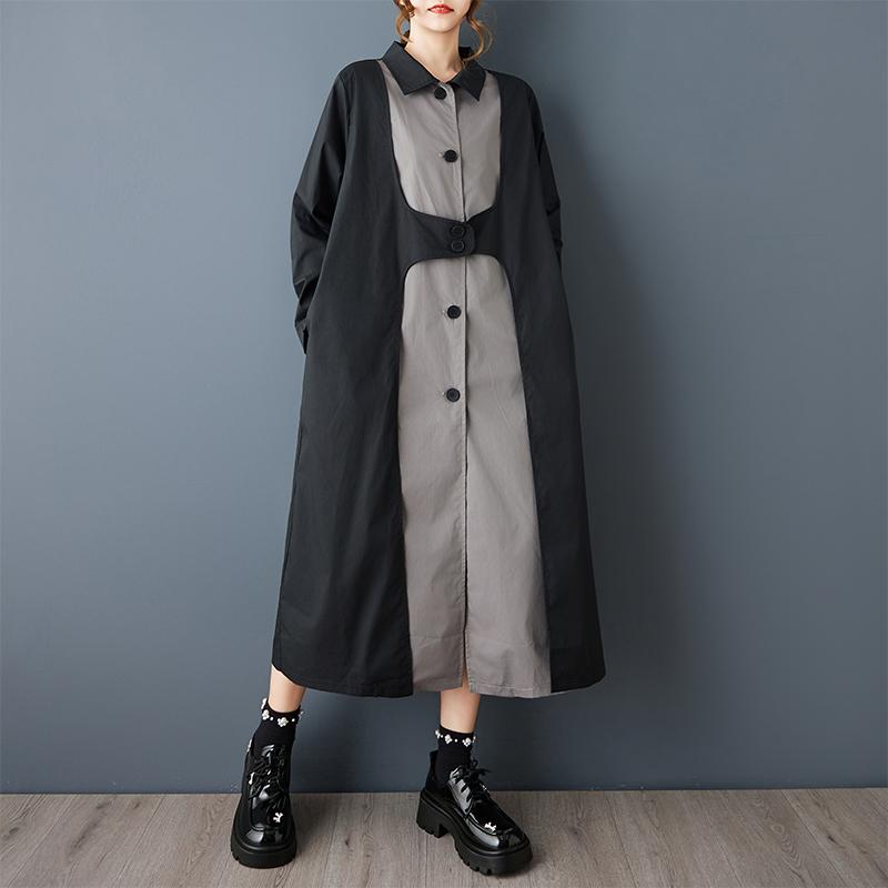 

Платье женское повседневное свободное весеннее осеннее с длинным рукавом большого размера из хлопка в стиле винтажного пэчворка, новинка