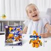Super Wings 5 Pollici Traver Trasformabile Si Trasforma da Aereo a Robot in 10 Passaggi Figure d'Azione Trasformabili Giocattoli per Bambini Regalo
