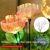 Solar Jellyfish Lights Garden Mushroom Decoration Lamp Outdoor Landscape Ground Insert Lawn Light Christmas Halloween Party