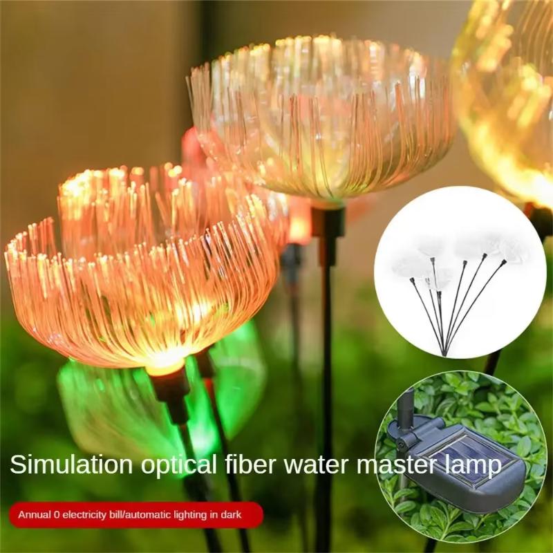 Solar Jellyfish Lights Garden Mushroom Decoration Lamp Outdoor Landscape Ground Insert Lawn Light Christmas Halloween Party