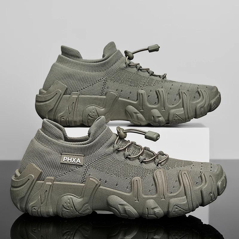 

Мужская дышащая и непринужденная трендовая обувь, носки и спортивная обувь для бега и повседневной носки 44 армия зеленый