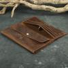 Men's Vintage Crazy Horse Genuine Leather Wallet Long Trifold Clutch Bag Durable Large Capacity Handbag for Daily Travel Daily Use