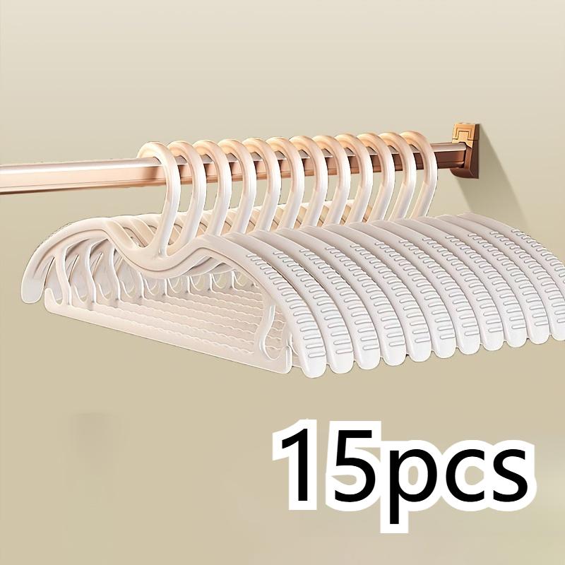 5/15/25/35pcs Wide Shoulder Hangers, Short Neck Non-Slip Mark-Free, Space Saving Closet Organizer for Home Dorm Wardrobe