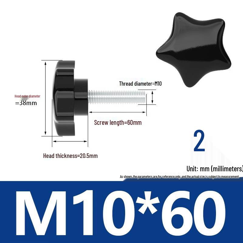 Švestkový květ Hvězdicovitá bakelitová šroubovací rukojeť (M6/M8/M10)