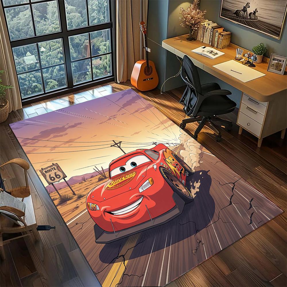 Cars Lightning McQueen 95 Racing Speed Style Rug Carpet Large Area Rug Non Slip Washable Floor Mat Gamer Room Bedroom Home Decor
