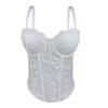 New European and American Spice Girls Black Lace Inner Suspender Premium Sense Outer Wear Shape Gathering Fishbone Corset
