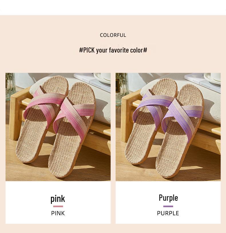 Women's & Men's Non-Slip Wear-Resistant Linen Slippers for All Seasons