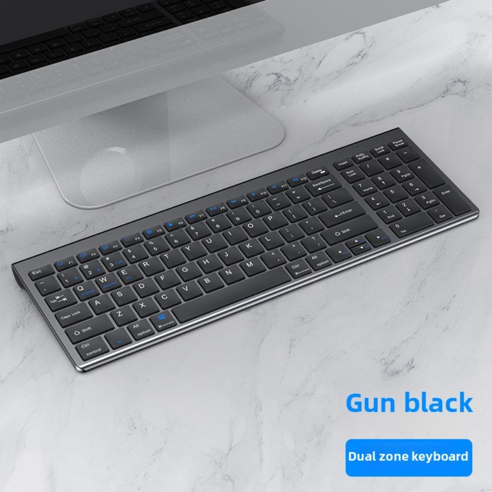 Rechargeable Wireless Bluetooth Keyboard Silent Type for iPad Laptop Desktop with Mouse Combo