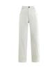 Women's Korean Style High Waist White Denim Pants - Loose Fit, Spring 2026, Creative Wash.