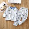 Kids' Autumn Lycra Cotton Pants Set: High-Elastic, Cartoon Print, Soft & Skin-Friendly Home Wear.