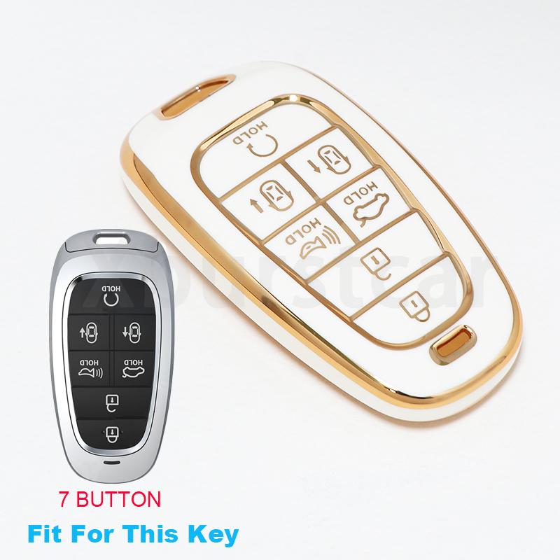 7 Buttons For Hyundai Nexo Tucson Sonata  Grandeur  Sonata Limited Sonata Sel Ev 6 Ev 8 Ioniq 5 Tpu Car Key Case Cover