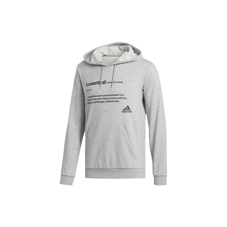 adidas Definition Hdy Athleisure Casual Sports hooded Pullover Gray Men s FR9335 S