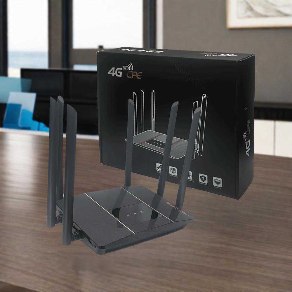 4G LTE Dual-Band WiFi-Router mit SIM-Kartensteckplatz und sechs Antennen für Zuhause/Büro