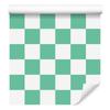 Checkerboard Wallpaper White and Sea Blue for Living Room and Bedroom 50x1000