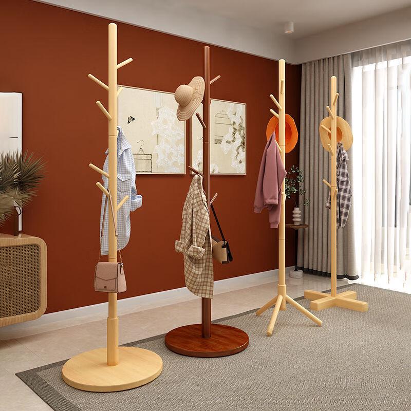 Solid Wood Floor Coat Rack