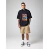Crewneck T Shirt White Groundhog Builder Graphic Print with Russian Text for Casual Wear