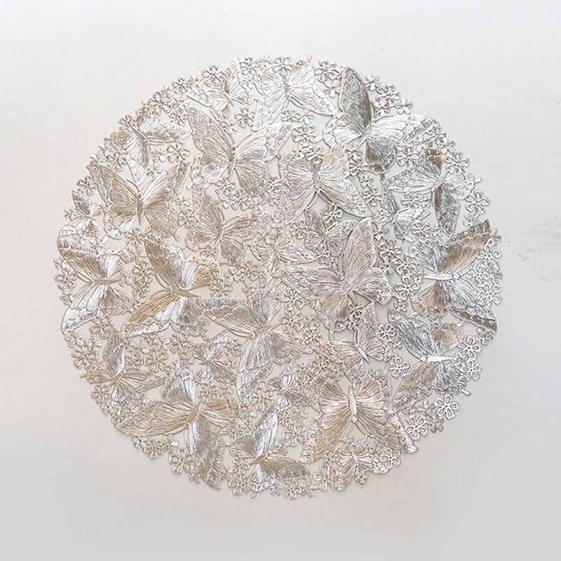 Butterfly Coaster Placemat Heat Resistant Waterproof Dining Coffee Table Cup Mat For Home Party Decoration