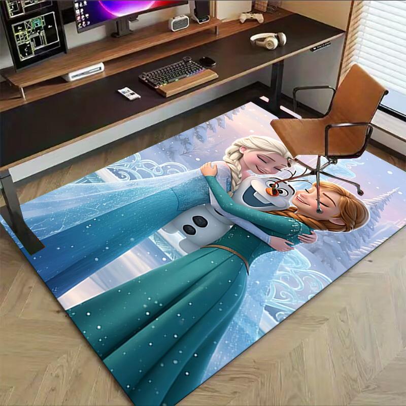 1pc Elsa Frozen Anna Carpet Office Rug Outdoor Mat Home Decor Area Carpet Festival Gift Office desk chair carpet