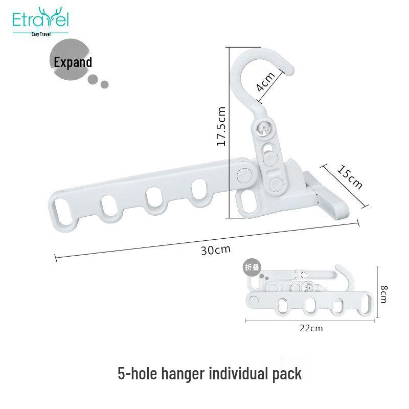 Etravel Portable Foldable Travel Clothes Hangers