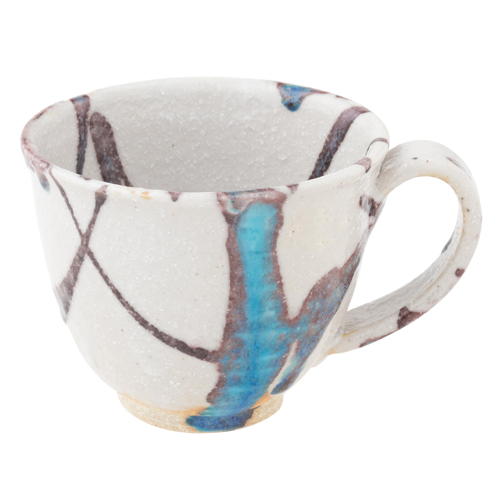 Кружка-хэтимон из керамики Сигараки Marui Seito, объем 300 мл, Цвет: Ледник, Белый, 3-4437