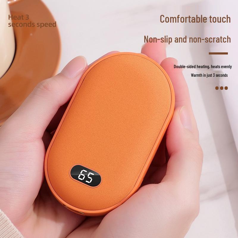 USB Rechargeable Double-Sided Hand Warmer & Power Bank - Explosion-Proof Gift