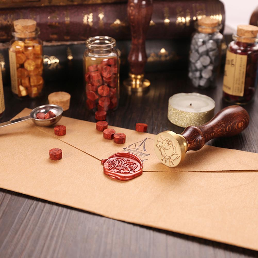 60/100pcs Vintage Octagon Granule Sealing Wax Beads DIY for Personal Letters Wedding Stamping Crafts Decorative Accessories