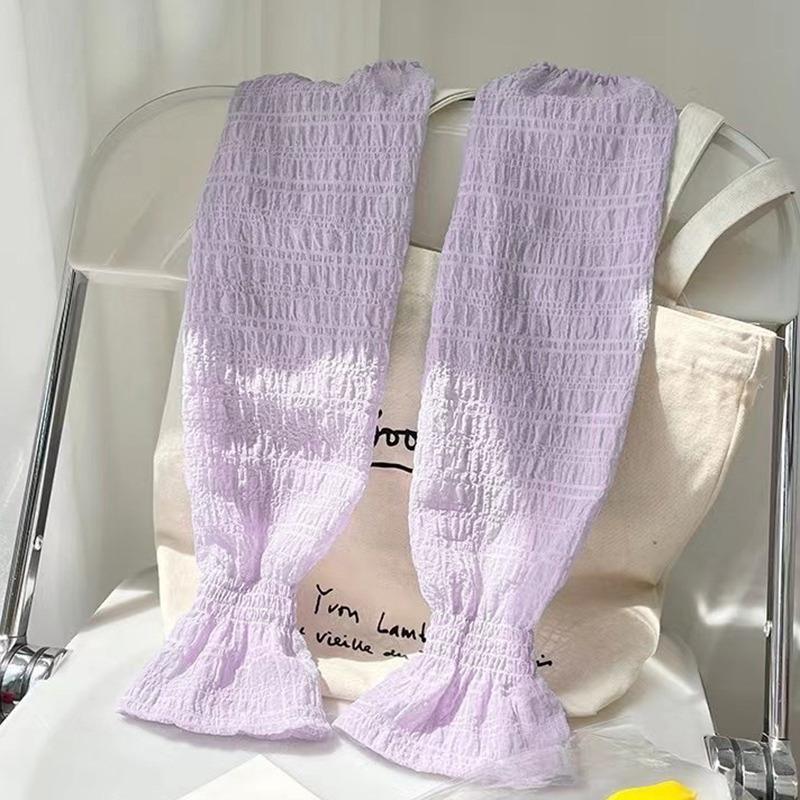 Summer Long Fingerless Gloves Women Sun Protection Sleeves Gloves Lace Mesh Driving Arm Sleeve Sunscreen UV Breathable Mittens