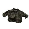 Kids Korean Style Casual Long Sleeve Plaid Shirt For Boys And Girls