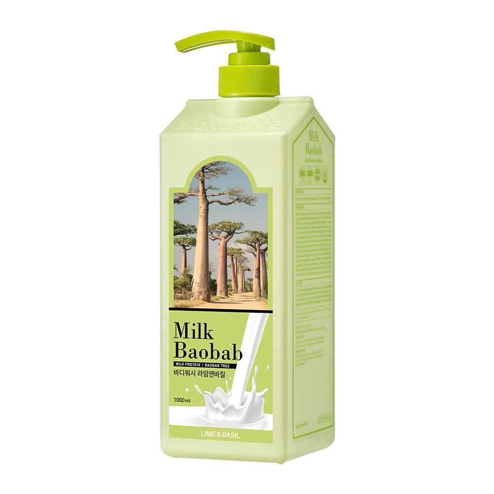 Milk Baobab Body Lotion 500ml/Body Wash 1000ml, White Soap Ivory Musk White Musk Baby Powder Damask Rose Flora Bouquet Lime and Basil Lavender Garden